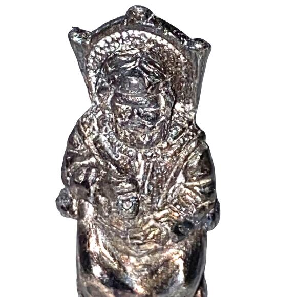 New England Collectors Society Bell King on Throne Silver Plate 3 x 1.25 - Picture 1 of 9